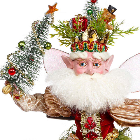 GOODWILL Mark Roberts Figurine Fée Père Noël en résine et tissu, faite main H25 cm
