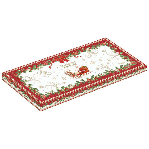 Easy Life Piatto da portata in porcellana "Christmas Heritage" 36x15 cm