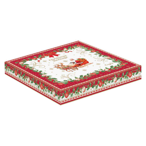 Easy Life Piatto di natale stella in porcellana + box "Christmas Heritage" D22.5 cm