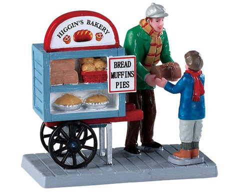 LEMAX Carretto del pane "Delivery Bread Cart" in resina H7 cm