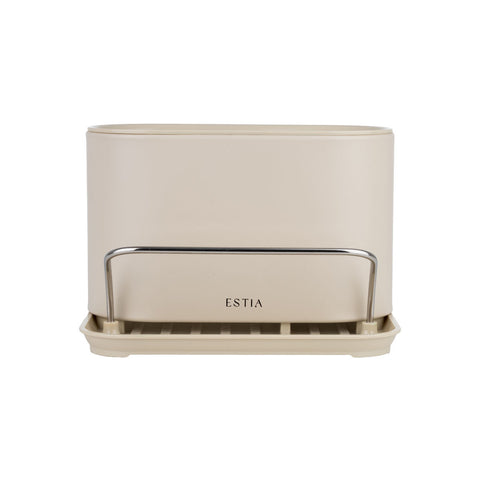 Estia Home Organizer per lavello in acciaio inox crema 12x13xH17.9 cm