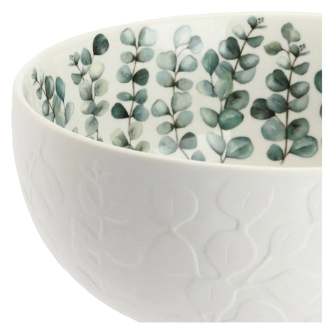 La Porcellana Bianca Insalatiera con decoro in rilievo "Sempreverde" D23xH10 cm