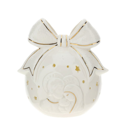 SFERA PORC.TRAF.BIANCA LUCE LED 10CM