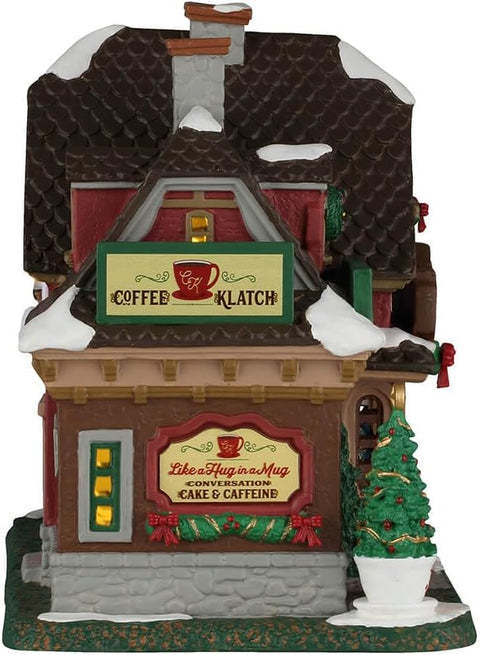 LEMAX Edificio luci led "Coffee Klatch" in porcellana H17x21x11.5 cm