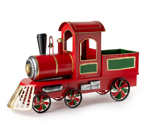 Fiori di Lena Statuetta Treno di natale in metallo 77x21xH46.5 cm