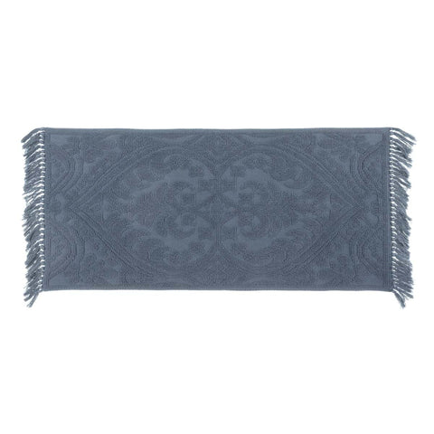 Blanc Mariclò Tapis Jacquard en coton avec pompons 50x110 cm 2 variantes (1 unité)