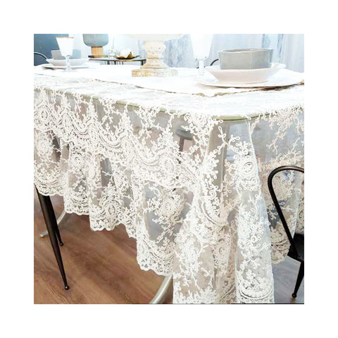 Chez Moi Lace tablecloth with "Corinthian" gala Made in Italy 160x240 cm 2 variants (1pc)