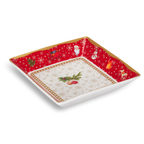 Vide poche en porcelaine de Noël Henriette "Sweet X'Mas" D12 cm