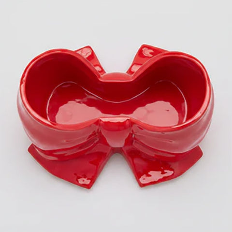 EDG Vaso di natale fiocco ceramica rosso 34x24xH21 cm