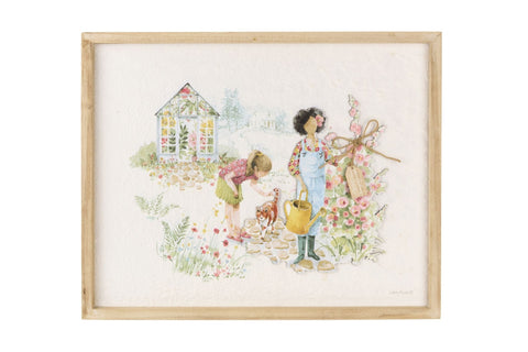 Nuvole di Stoffa Quadro canvas fiori in legno "Fiorirà" 40x2xH50 cm 2 varianti(1 unità)