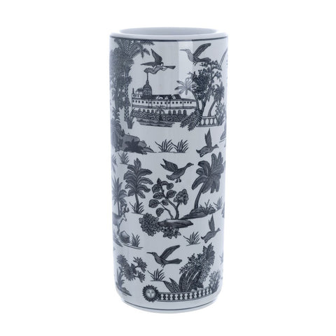 Blanc Mariclò Vaso decorativo in porcellana "Kreisleriana" D20xH45 cm