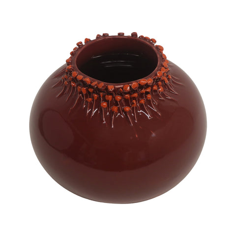 Virginia Casa Vaso basso porta fiori in ceramica D27xH21 cm 3 varianti(1 unità)