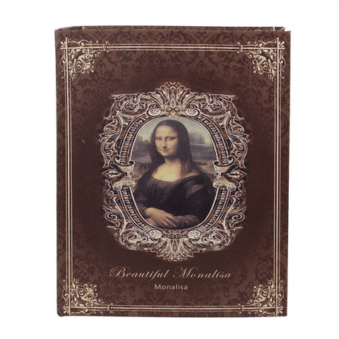 Clayre & Eef Set 3 Scatole Libri contenitori in legno Monnalisa 27x22x7 / 22x17x6 / 17x12x4 cm