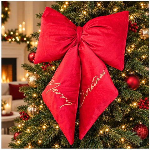 Clodette Fiocco grande di natale "Merry Christmas" 50x53 cm 3 varianti(1 unità)