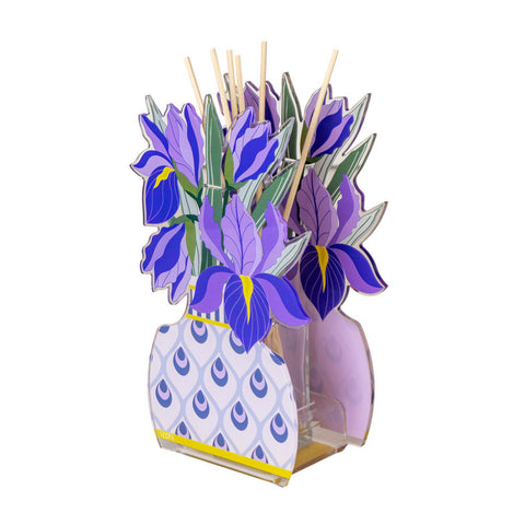 Vesta Profumatore per ambienti grande, Iris viola in cristallo acrilico 200 ml