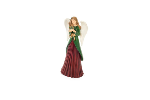 Nuvole di Stoffa Statuina Angelo di natale in resina 12x8xH25 Cm 2 varianti (1 unità)