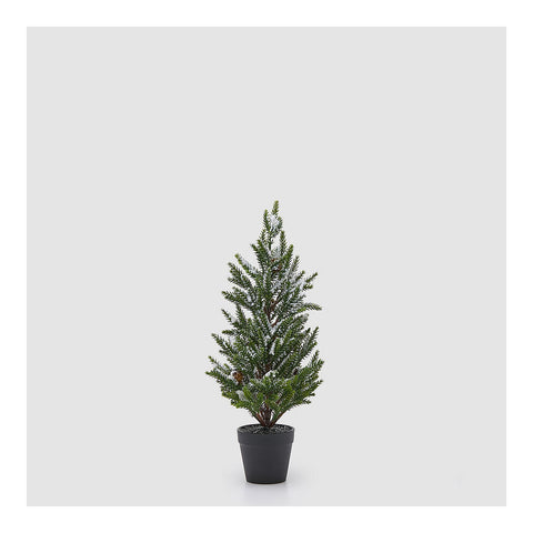 EDG Snow-covered potted pine Christmas tree with pinecones, PVC H43 cm