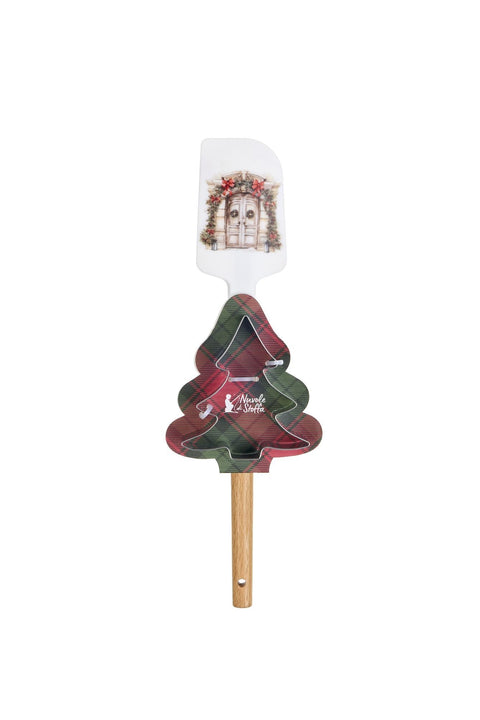 Set de 2 spatules et tampons « Christmas is Coming » en tissu, 6 variantes