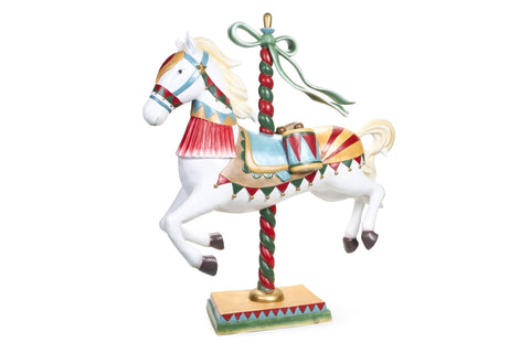 Grande statue de cheval en résine de Noël « Darling » 155 x 60 x H174 cm