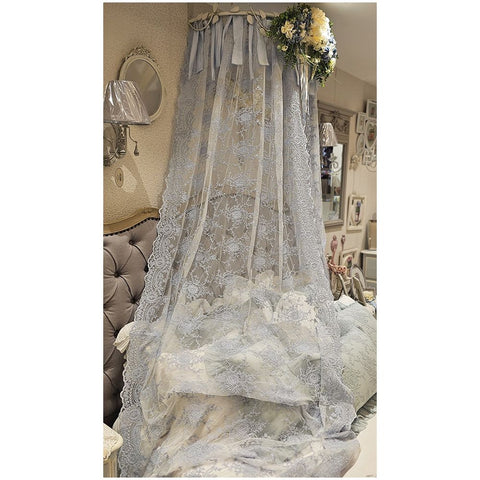 Charme Set of 2 lace curtain panels "Maria Antonietta", Made in Italy 140x290 cm 2 variants (1pc)