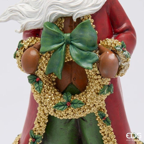 EDG Figurine Père Noël décoration de Noël polyrésine 17x16xH37 cm