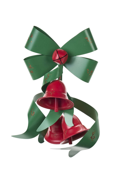 Nuvole di Stoffa Decoro Fiocco in metallo "Storia di Natale" 26x13xH50 cm