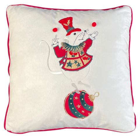 Coussin Boule de Noël Clodette Mickey Mouse « Cirque de Noel » 47x47 cm 3 variantes (1 unité)