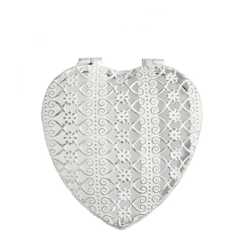 Mathilde M Antique-Effect Metal Heart Jewelry Box 14xH6 cm