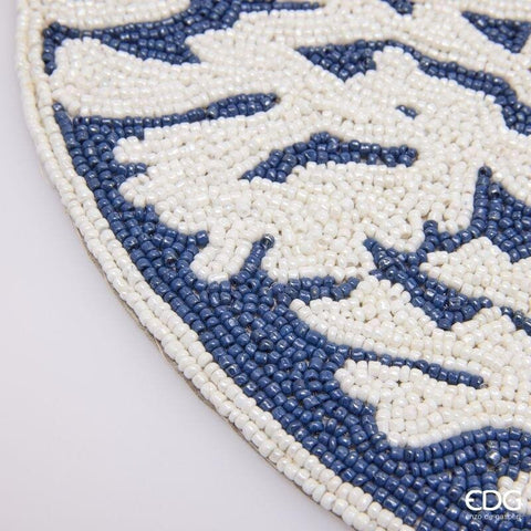 EDG Enzo de Gasperi Coral round beaded placemat D36 cm
