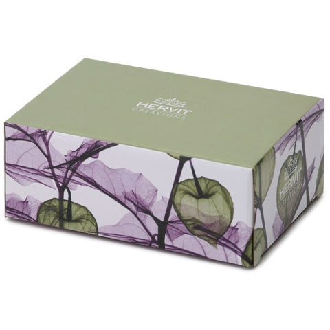 Hervit Cofanetto in legno/specchio verde "Alkekengi" 7x7xH5 cm - Angelica Home Stabia