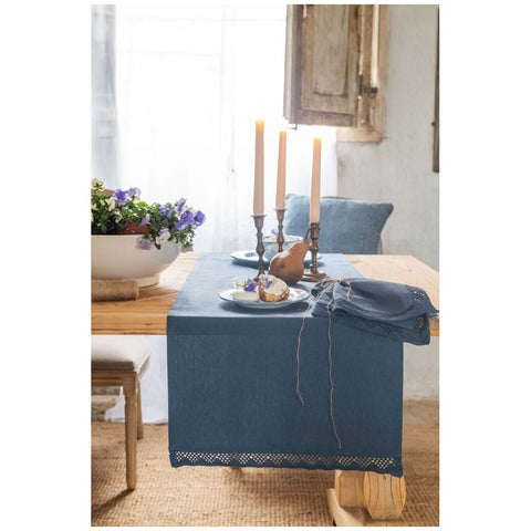 Chemin de table en coton Blanc Mariclò « New Infinity » 45 x 140 cm, 3 variantes (1 unité)