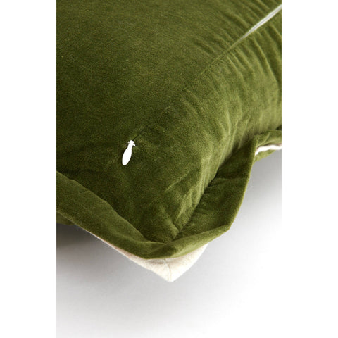 Light & Living Cuscino arredo effetto velluto verde scuro "Baxley" 60x30 cm