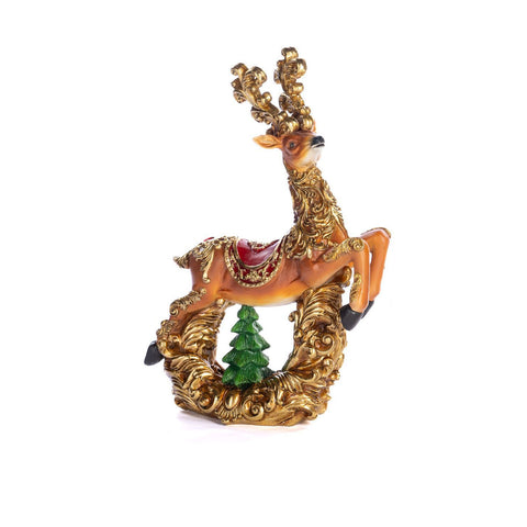 GOODWILL Statuina Renna di Natale in resina 34,5CM 2 varianti(1 unità)