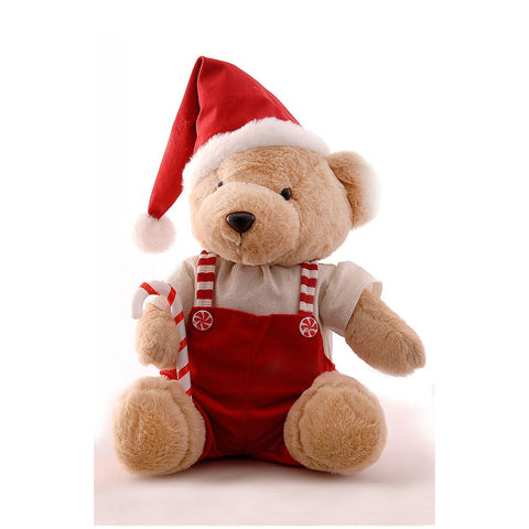 Ours en peluche de Noël assis Vetur H30 cm 2 variantes (1 unité)