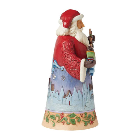 Enesco Babbo natale in resina con slitta "Jim Shore" 15x19xH30 cm