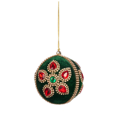 GOODWILL Sfera di Natale con gioielli in tessuto D10 cm 2 varianti(1 unità)