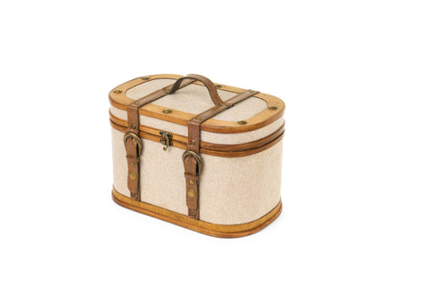 Nuvole di Stoffa Set 2 bauletti legno 31x20x20 - 36x25x24,5 cm