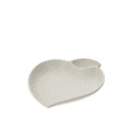Hervit Piatto cuore Snack in porcellana bianca con rose in rilievo "Romance" 20 cm - Angelica Home Stabia