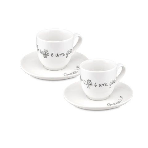La Porcellana Bianca Set of 2 Coffee Cups with Saucers "Gli Onesti" 90 ml