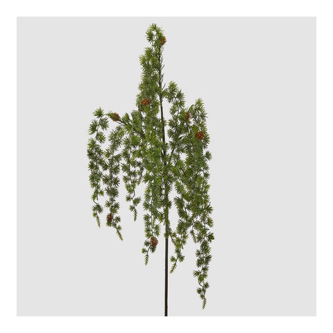 EDG Decorazione natalizia Ramo cedro con pigne sintetico H120 cm