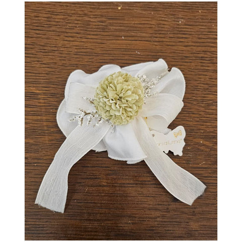 Fiori di Lena Saponcino da bagno con fiore Dalia e fiocco 9xH4 cm 6 varianti(1 unità) - Angelica Home Stabia