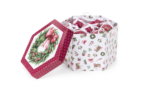 Fabric Clouds Set of 14 Balls + "Christmas Story" package D7.5 cm