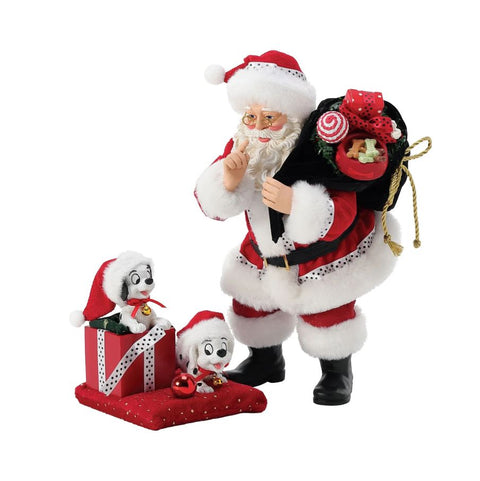Department 56 Statuina Babbo natale con cagnolini "101 Reasons to Love Christmas" 25x15xH25 cm