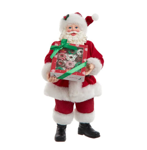 Kurt S. Adler Figurine Père Noël avec boîte à beignets H26 cm