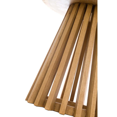 Blanc Mariclò Tavolino rotondo in legno "Euterpe" D50xH45 cm