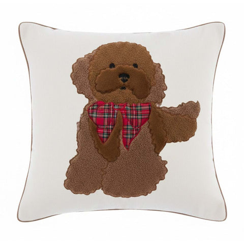 Blanc Mariclò Cuscino arredo cagnolino in poliestere beige 50x50 cm