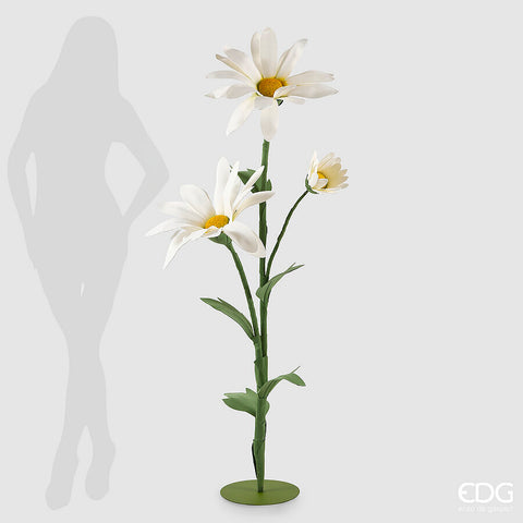 EDG Enzo de Gasperi Fiore Margherita Jumbo artificiale con base D75xH160 cm