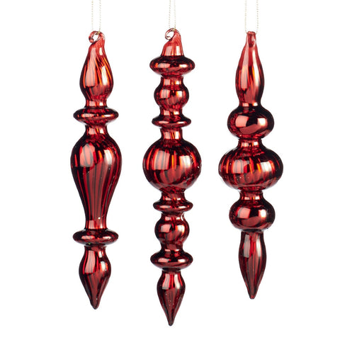 GOODWILL Red glass pendant H16 cm 3 variants (1pc)