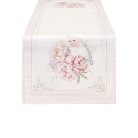 Chemin de table « Nuages ​​de coton avec fleurs » 50x150 cm 2 variantes (1 unité)