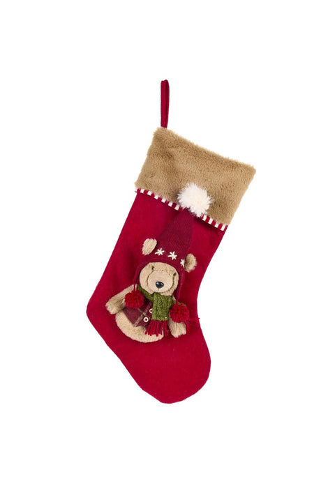 Chaussette Ours Épiphanie Nuages ​​en Tissu « Carrousel » H47 cm 2 variantes (1 unité)